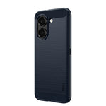 MOFI til Honor X7e 4G Bagcover Børstet Tekstur Kulfiber Blødt TPU-etui