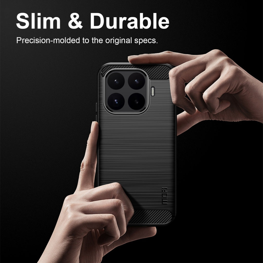 MOFI for Xiaomi 17T Back Cover  Brushed Texture Carbon Fiber Soft TPU Case