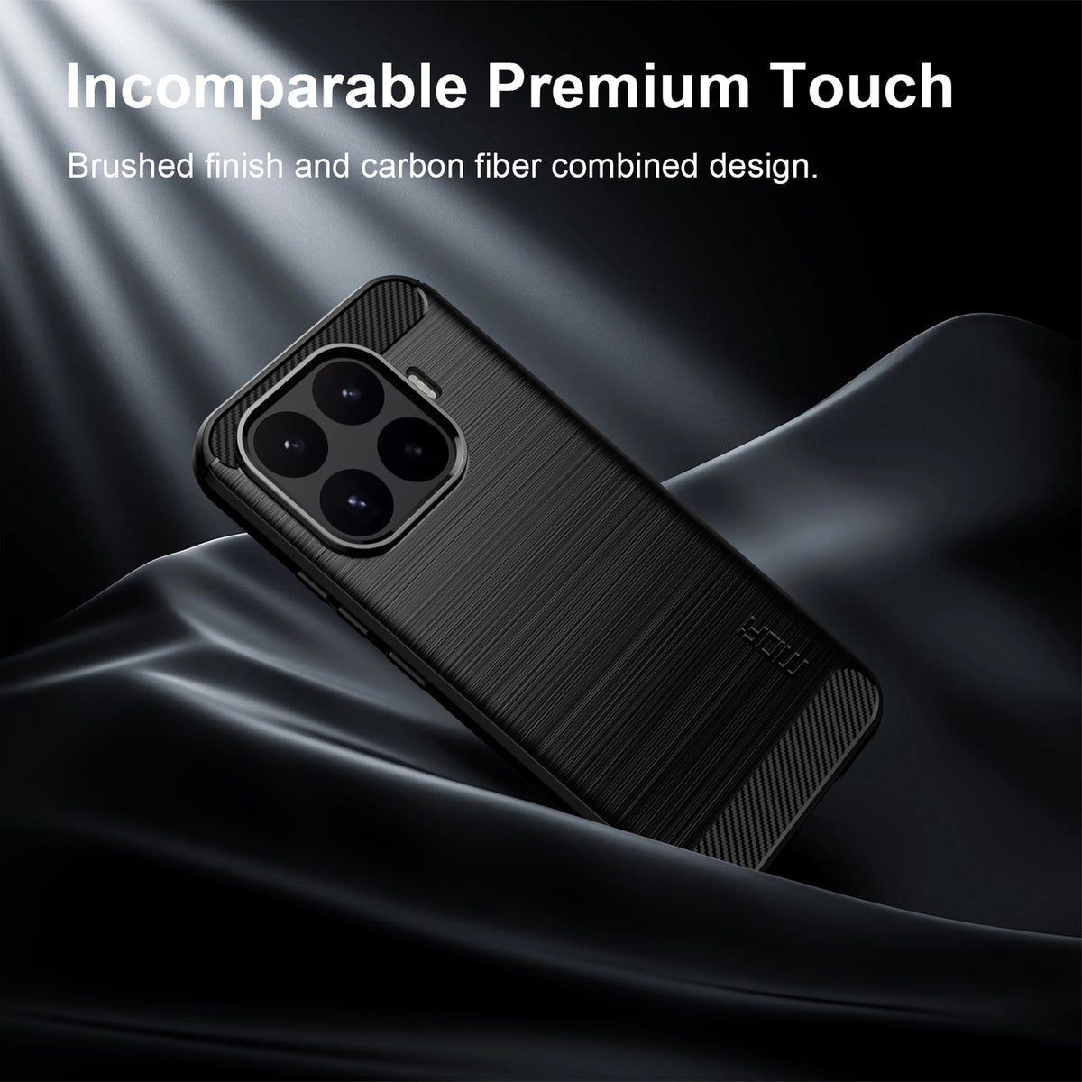 MOFI for Xiaomi 17T Back Cover  Brushed Texture Carbon Fiber Soft TPU Case