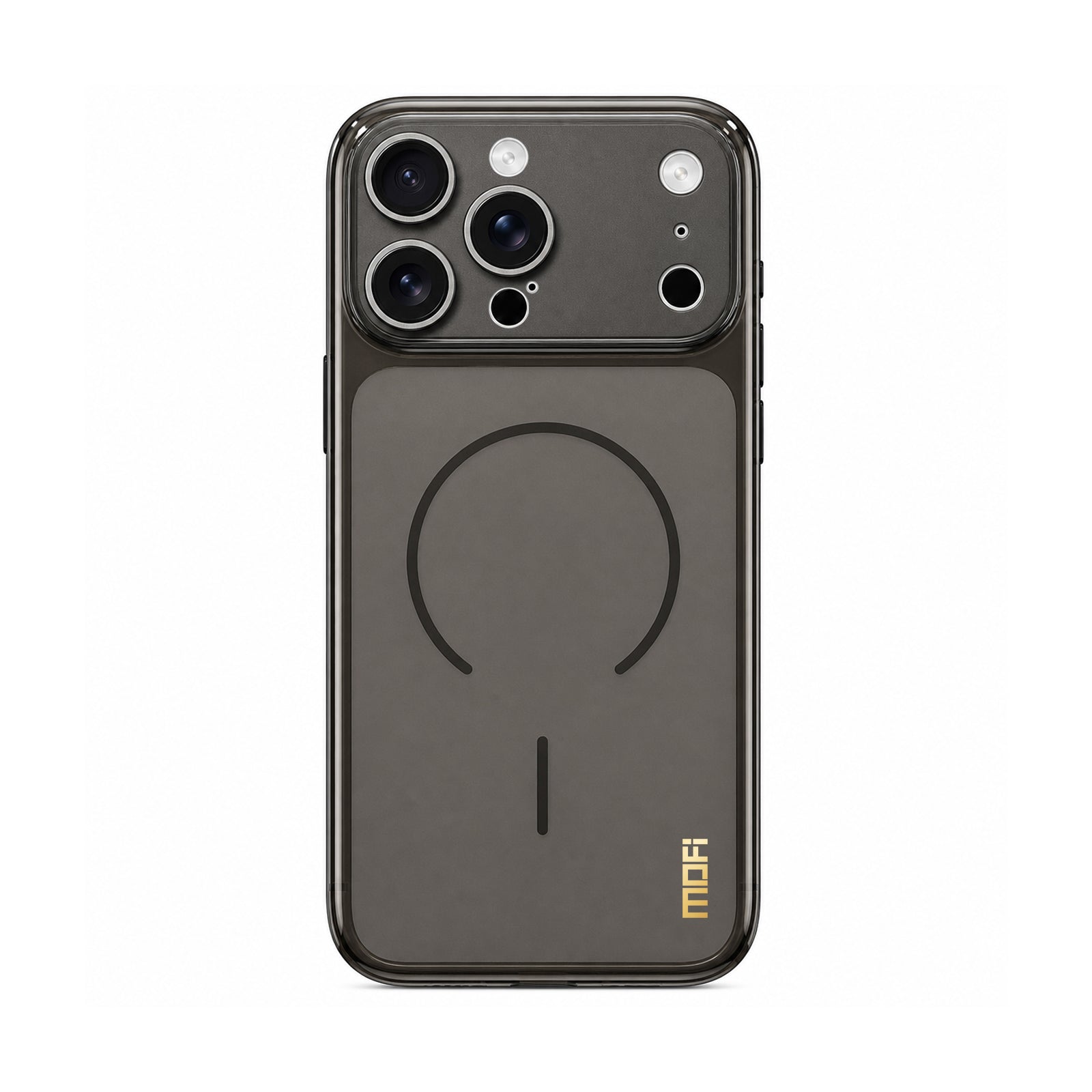 MOFI for iPhone 15 Pro Simple Series Matte Translucent TPU Full-Cover Phone Case with Mirror Film