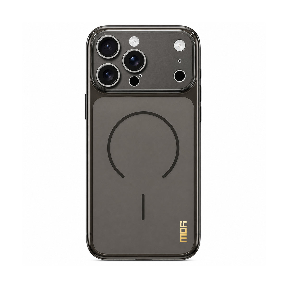 MOFI for iPhone 15 Pro Simple Series Matte Translucent TPU Full-Cover Phone Case with Mirror Film