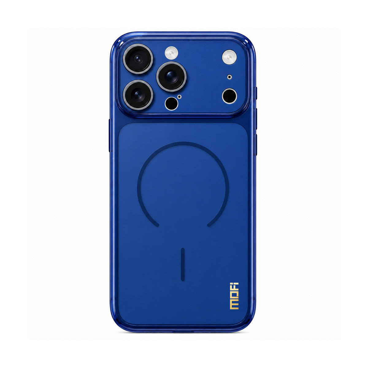 MOFI for iPhone 15 Pro Simple Series Matte Translucent TPU Full-Cover Phone Case with Mirror Film