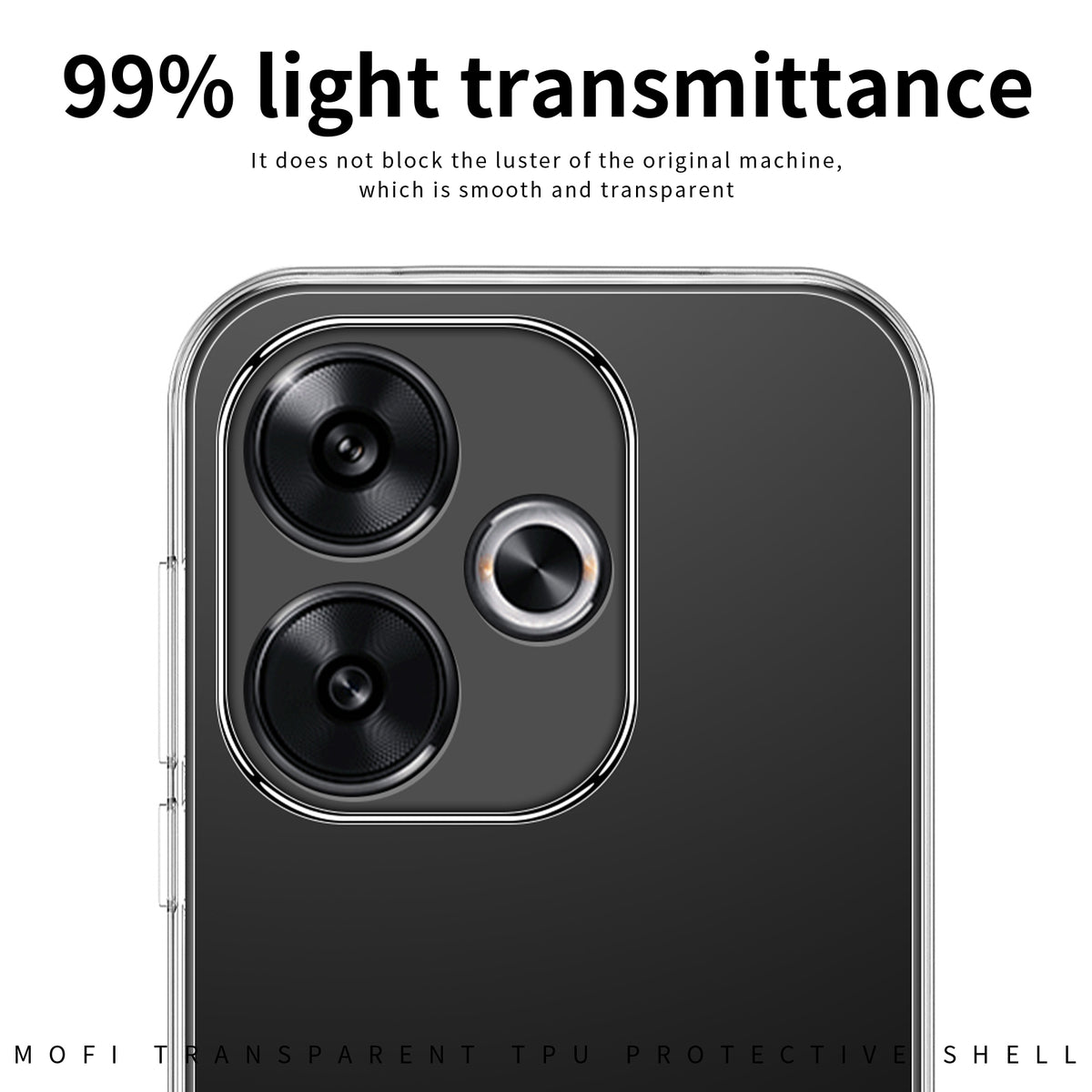 MOFI for Xiaomi Redmi Note 17 Pro 5G Clear Phone Case  Ultra-Thin TPU Phone Back Cover