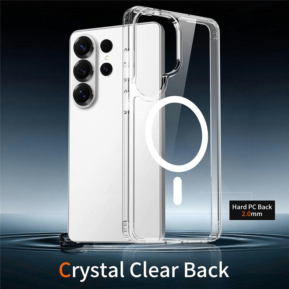 Til Samsung Galaxy S26 Ultra Magnetisk Cover TPU + Akryl Klart Telefoncover med 2 stk. Kameralinsebeskyttere + 2 stk. Hærdet Glas Skærmbeskyttere