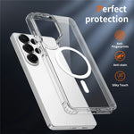 Til Samsung Galaxy S26 Ultra Magnetisk Cover TPU + Akryl Klart Telefoncover med 2 stk. Kameralinsebeskyttere + 2 stk. Hærdet Glas Skærmbeskyttere