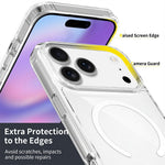 For iPhone 18 Pro Magnetic Case TPU + Acrylic Clear Phone Cover with 2Pcs Camera Protector + 2Pcs Tempered Glass Screen Protector