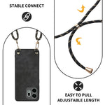 For OnePlus N6 4G Case Retro Leather Phone Back Cover with Adjustable Strap