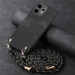 For OnePlus N6 4G Case Retro Leather Phone Back Cover with Adjustable Strap