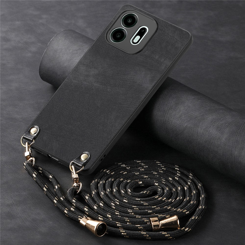 For OnePlus N6 4G Case Retro Leather Phone Back Cover with Adjustable Strap