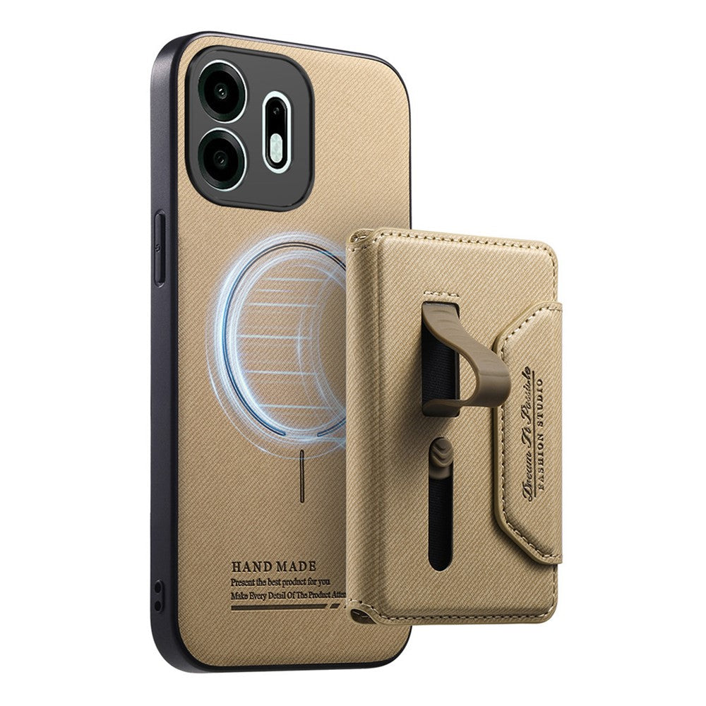 For OnePlus N6 4G Magnetic Case PU Leather + PC + TPU Anti-Scratch Back Cover with Detachable Card Holder