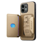 For OnePlus N6 4G Magnetic Case PU Leather + PC + TPU Anti-Scratch Back Cover with Detachable Card Holder