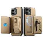 For OnePlus N6 4G Magnetic Case PU Leather + PC + TPU Anti-Scratch Back Cover with Detachable Card Holder