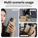 For OnePlus N6 4G Magnetic Case PU Leather + PC + TPU Anti-Scratch Back Cover with Detachable Card Holder