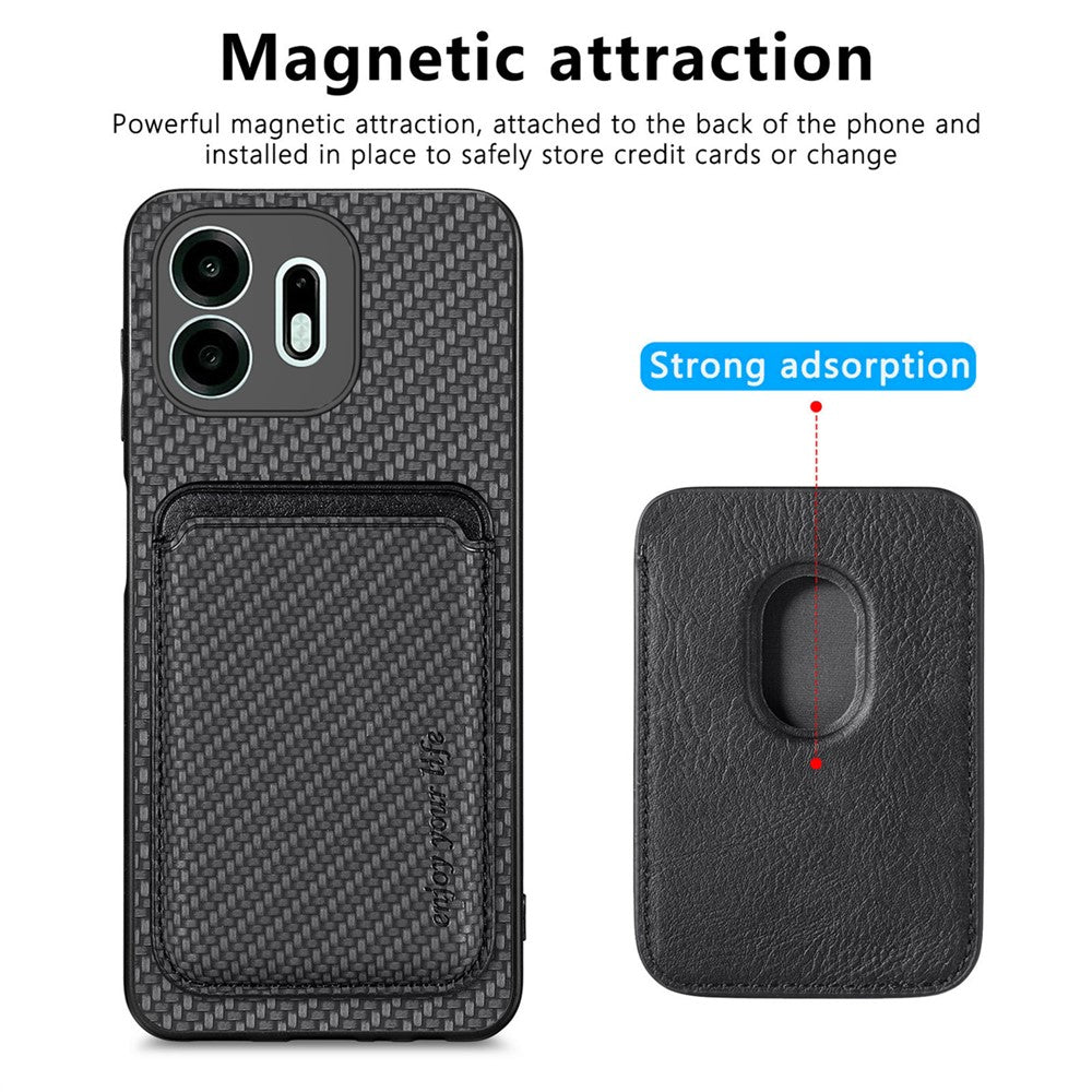 For OnePlus N6 4G Magnetic Case Detachable Card Holder Phone Back Cover