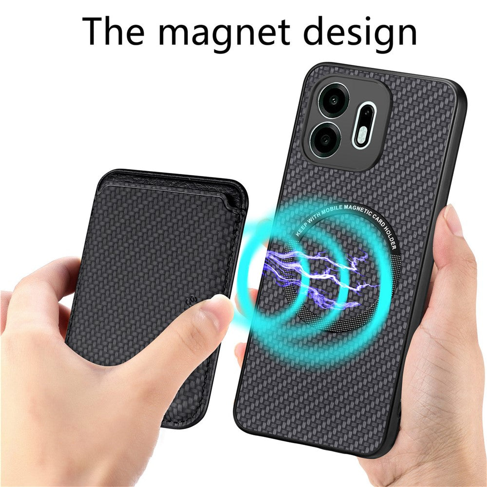 For OnePlus N6 4G Magnetic Case Detachable Card Holder Phone Back Cover