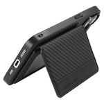 For OnePlus N6 4G Case RFID Blocking Carbon Fiber Leather Phone Back Cover with Card Holder