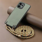 For OnePlus N6 4G Case Carbon Fiber Texture Hybrid Phone Back Cover with Adjustable Strap
