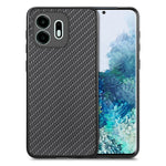 Til OnePlus N6 4G Cover, kulfibertekstur PU-læder + PC + TPU Telefoncover