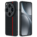 For Oppo Find X9 Ultra 5G Case Leather + PC Hard Phone Cover Carbon Fiber Texture