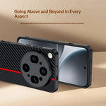 For Oppo Find X9 Ultra 5G Case Leather + PC Hard Phone Cover Carbon Fiber Texture