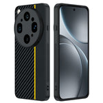 For Oppo Find X9 Ultra 5G Case Leather + PC Hard Phone Cover Carbon Fiber Texture