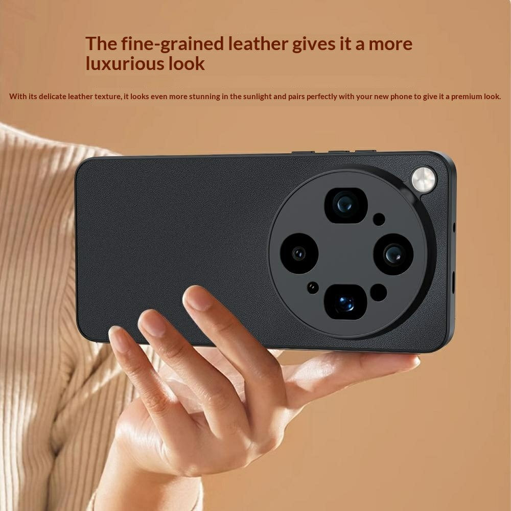 For Oppo Find X9 Ultra 5G Case PU Leather Coated PC + TPU Anti-Drop Phone Cover