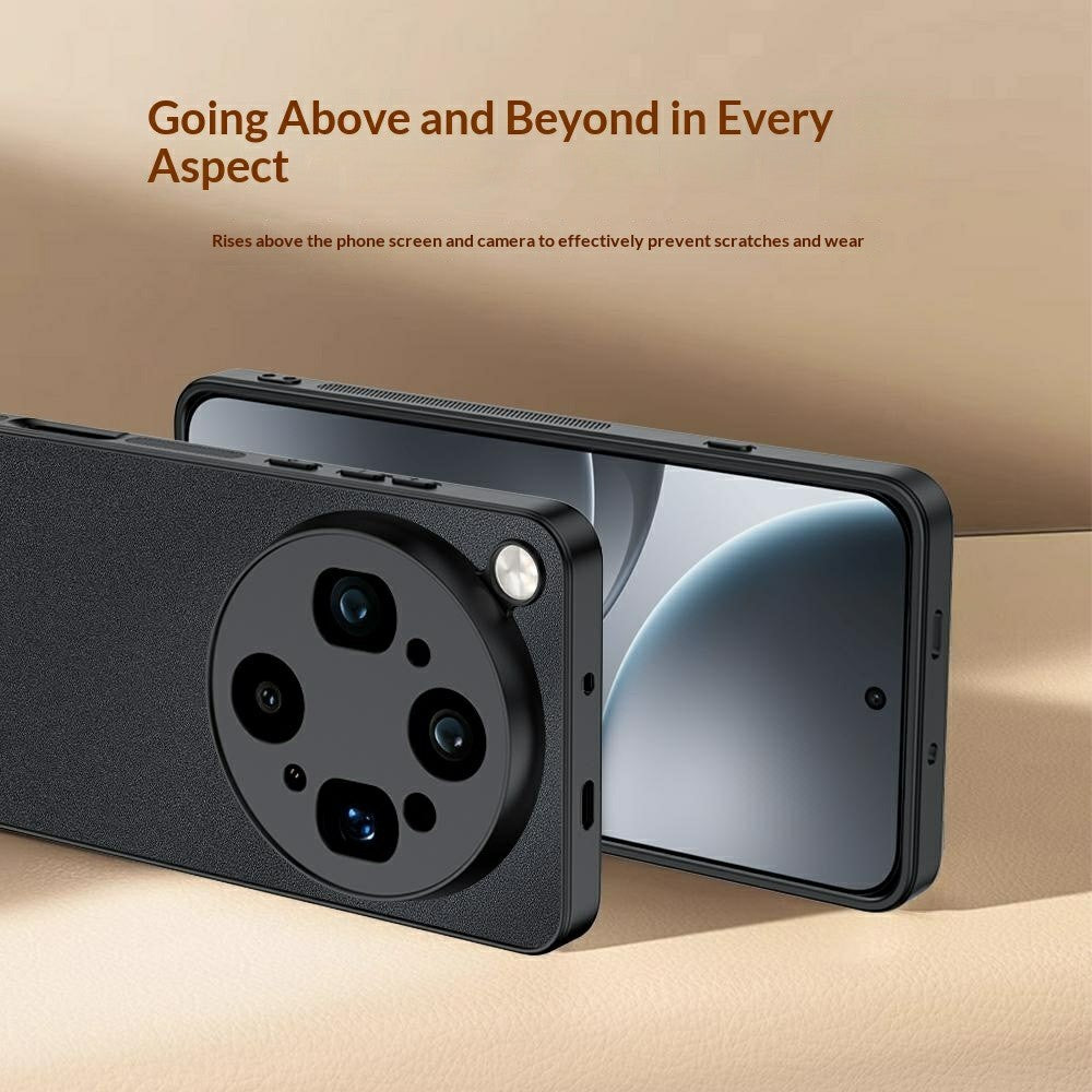 For Oppo Find X9 Ultra 5G Case PU Leather Coated PC + TPU Anti-Drop Phone Cover