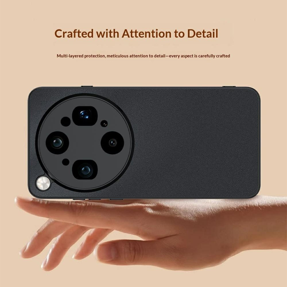 For Oppo Find X9 Ultra 5G Case PU Leather Coated PC + TPU Anti-Drop Phone Cover