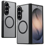For Samsung Galaxy Z Fold7 5G Case Hard PC Matte Phone Cover with Built-in Tempered Glass Film