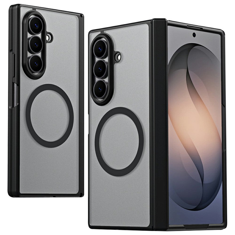 For Samsung Galaxy Z Fold7 5G Case Hard PC Matte Phone Cover with Built-in Tempered Glass Film