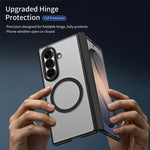 For Samsung Galaxy Z Fold7 5G Case Hard PC Matte Phone Cover with Built-in Tempered Glass Film