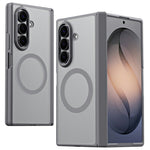 For Samsung Galaxy Z Fold7 5G Case Hard PC Matte Phone Cover with Built-in Tempered Glass Film