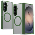 For Samsung Galaxy Z Fold7 5G Case Hard PC Matte Phone Cover with Built-in Tempered Glass Film