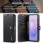 DG.MING for Samsung Galaxy A14 4G / A14 5G Leather Wallet Case Detachable 2 in 1 Split Leather Phone Cover