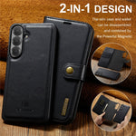 DG.MING for Samsung Galaxy A14 4G / A14 5G Leather Wallet Case Detachable 2 in 1 Split Leather Phone Cover