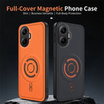 WANLONFENG for Xiaomi Redmi Turbo 4 Pro 5G KJB Series Magnetic Case Tech Fabric Texture PC+TPU Shockproof Phone Cover