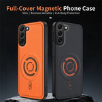 WANLONFENG for Samsung Galaxy S23+ KJB Series Magnetic Case Tech Fabric Texture PC+TPU Shockproof Phone Cover