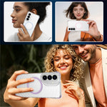 For Samsung Galaxy S25 / S24 Magnetic Case Airbag Corner Shockproof Ripple TPU Phone Cover