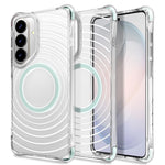 For Samsung Galaxy S25 / S24 Magnetic Case Airbag Corner Shockproof Ripple TPU Phone Cover