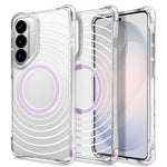For Samsung Galaxy S25 / S24 Magnetic Case Airbag Corner Shockproof Ripple TPU Phone Cover