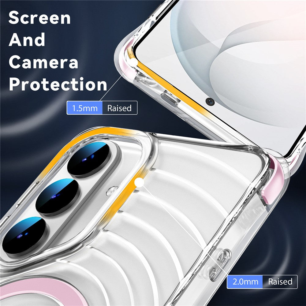 Magnetiskt skal för Samsung Galaxy S26+ / S25+ / S24+ Airbag Corner Stötsäkert Ripple TPU-mobilskal