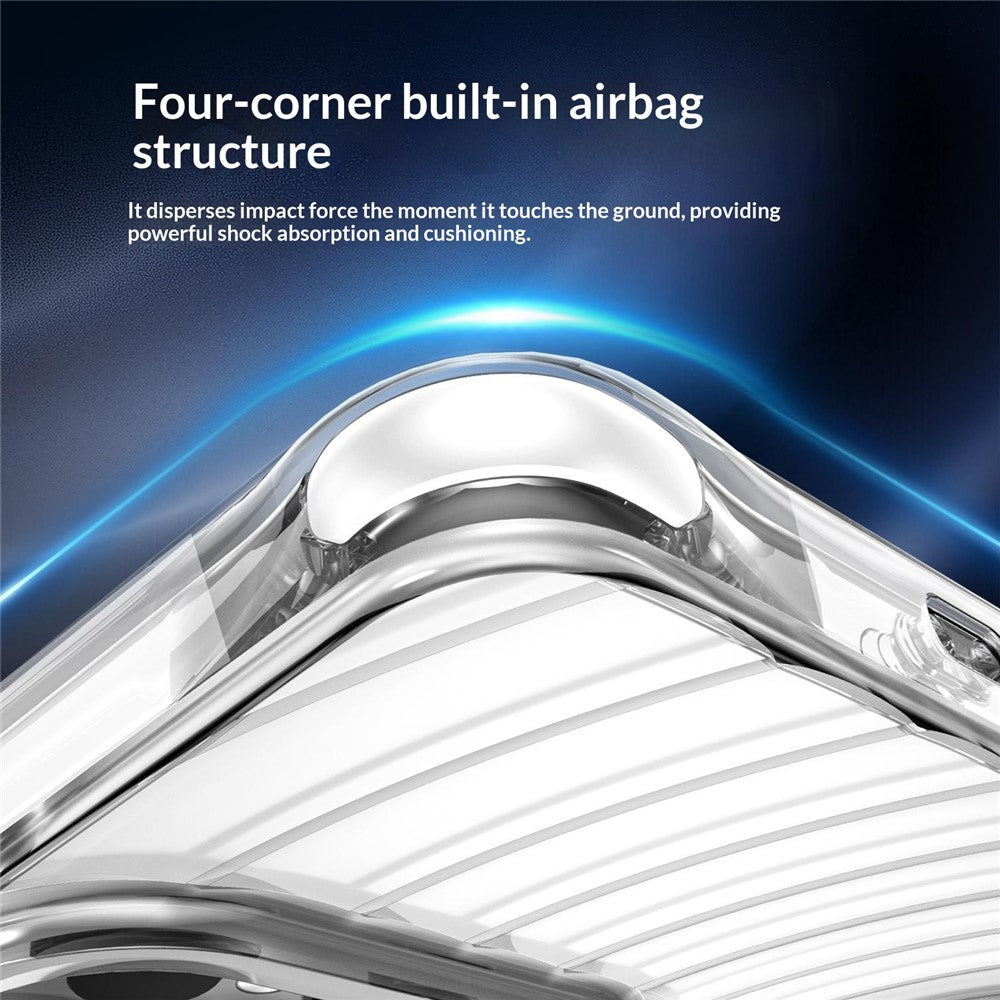 For Samsung Galaxy S25 Ultra Magnetic Case Airbag Corner Shockproof Ripple TPU Phone Cover