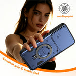 For Xiaomi 17T Case with Slide Lens Cover Rotatable Kickstand Shockproof TPU + PC Phone Shell