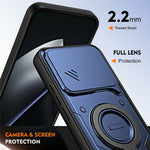 For Xiaomi 17T Case with Slide Lens Cover Rotatable Kickstand Shockproof TPU + PC Phone Shell