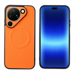 Huawei Pura 90-skal, kolfiberstruktur, läderbelagt TPU PC-mobilskal med metallring för magnetiskt bilfäste