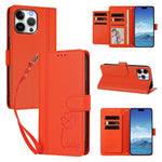 Til iPhone 16 Pro Max Pung Etui 9 Kortlommer Lucky Clover Præg Læder Telefoncover med Håndrem