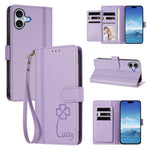For iPhone 16 Plus Wallet Case 9 Card Slots Lucky Clover Imprint Leather Phone Cover with Wrist Strap