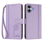 For iPhone 16 Plus Wallet Case 9 Card Slots Lucky Clover Imprint Leather Phone Cover with Wrist Strap