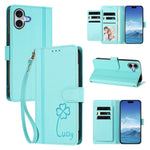 For iPhone 16 Plus Wallet Case 9 Card Slots Lucky Clover Imprint Leather Phone Cover with Wrist Strap