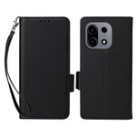 For OnePlus Turbo 6X Pro 5G Case Litchi Texture Wallet Leather Phone Cover with Wrist Strap
